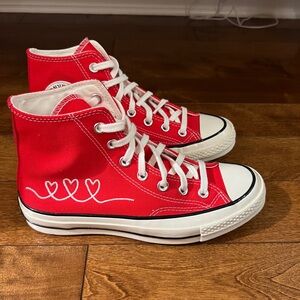 Converse red « love » Chuck 70 high sneakers